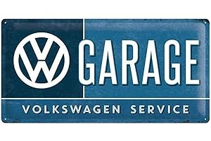Nostalgic-Art 27003 Plaque rétro Motif Volkswagen en tôle avec Inscription VW Garage 25 x 50 cm