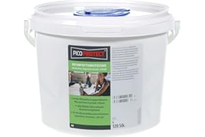 PICO Protect® 30, Desinfektionstücher, 120 Blatt im Eimer, alkoholfrei, Desinfektionstücher für Flächen und Gegenstände - Alkoholfreie Tücher zum Desinfizieren - Blattgröße 30x25cm
