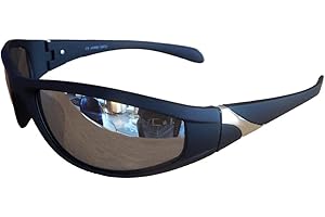 Gil SSC Sportbrille Sonnenbrille Schwarz verspiegelt Fahrradbrille Polarisiert M 4