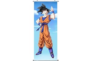 CosplayStudio Cuadro enrollable grande de Dragon Ball | Kakemono de tela | Póster 100 x 40 cm | Diseño: Son Goku