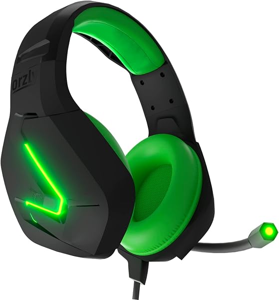 Orzly Auriculares Gaming Compatible con PS5, PS4, PC, Xbox, Nintendo Switch, con microfono, Sonido Premiun RGB Luz LED, cancelación de Ruido - Hornet RXH -20 Sagano Edicion - 1