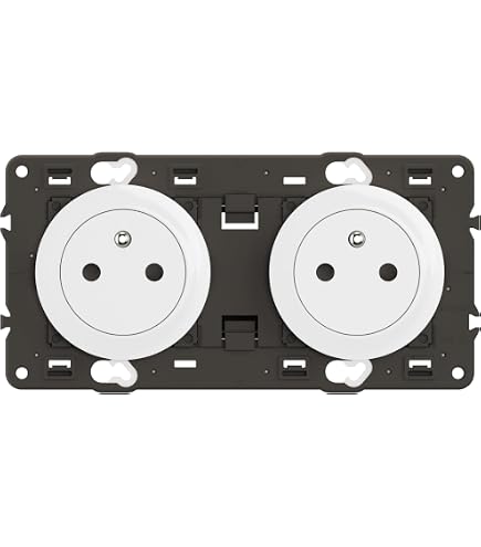 LEGRAND Prise Electrique Murale Avec Terre Céliane Surface Confort + Plaque - Prise Etanche IP44 Blanche