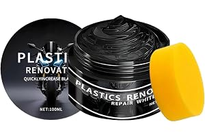 Generisk svart plastvård – 100 ml fordon svart trim restorer, UV-skydd och snabbtorkande svart, bleknar inte för bil, SUV och