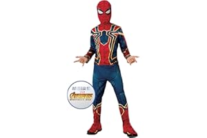 RUBIE'S Rubies Costume Iron Spiderman, Costume per Bambini, Ideale per Halloween, Carnevale e Feste in Maschera, Comprende Tuta con Copriscarpe e Maschera in Tessuto