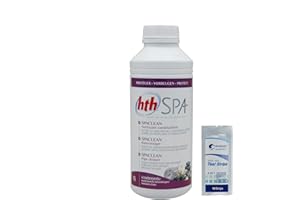 HEXAGON PISCINE ET SPA HTH Spa Spaclean Flüssigkeit – 1 l | Rohrreiniger + 10 HPS-Tests gratis 6 in 1