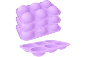 REAKOO Stampi in Silicone per Cioccolatini, 4 Pezzi Stampo Silicone a Semisfera da 6 Cavità, per Realizzare Bombe al Cioccolato, Torte, Gelatina, Budino, Mousse a Cupola, Dolci