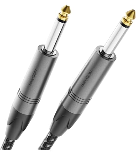 Cavo Stagg SGC10PL DL Per Strumenti Musicali - Jack 6.3mm Angolato, 10 Metri, Nero