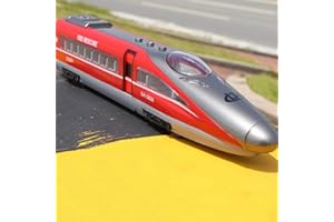 Tomaibaby Simulated High-Speed Rail Train Model Toys with Inertia Train Plastic Model Toy High Train Pull Back Toys