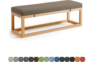 Lsjoaw Cuscino Per Panca Cuscino Panca Esterno 60X30X3CM Cuscino Sedile per Mobili da Interni/Esterni, Lungo Cuscino per Panche Da Giardino Balcone Loft Altalena Patio,Hemp Brown