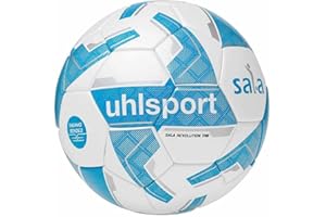 ‎UHLSPORT uhlsport Futsal Sala Revolution Thermobonded - Top-Spielball - Fußball Halle Indoor für Erwachsene, 37, Weiß/Cyan/Silber (Multicolor)