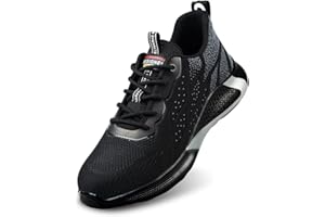 MITUDIDI Scarpe Antinfortunistiche S3 Uomo Donna con Punta in Acciaio Leggere Traspiranti Scarpe Sportive di Sicurezza Sneaker Estive per Unisex