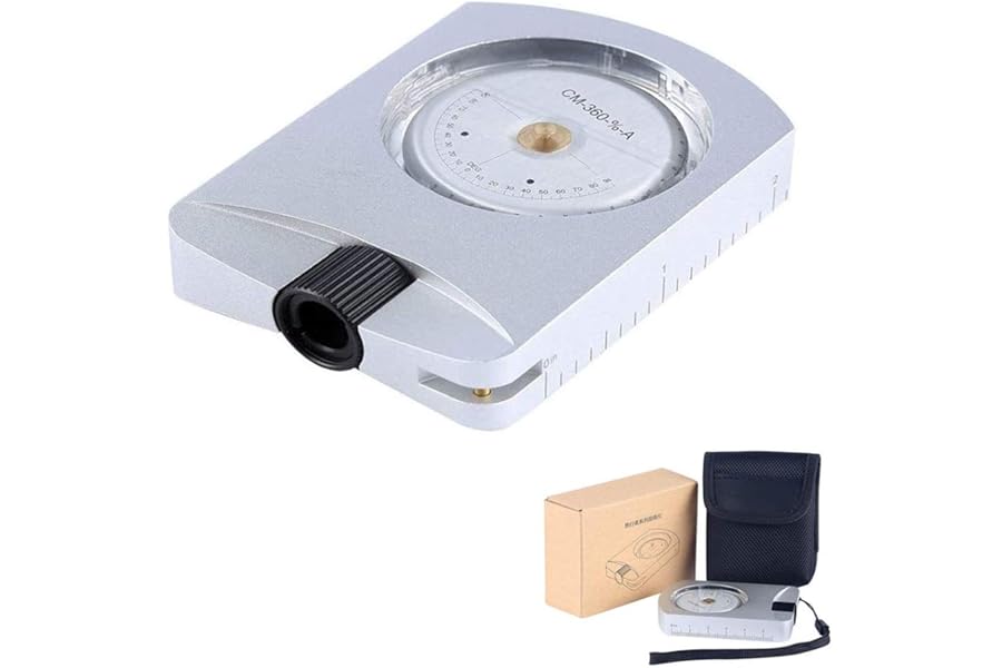 Lizipai Pocket Altimeter, Clinometer, Battery-Free, Aluminum, Compact Handheld for Height & Slopes Angles Measuring, Silver