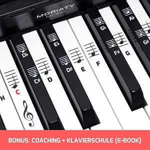 Adesivi trasparenti per tastiera di pianoforte 49/54/61/88 tasti