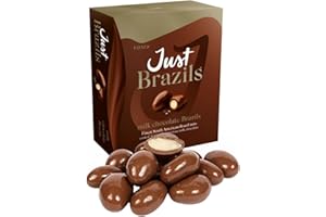 ACL STORES Just Brazils Milk Chocolate Bag - Paynes Milk Chocolate with Brazil Nut Centres 150g- Suitable For Vegetarians - Chocolate Gift for Christmas - Perfect for Sharing - Stocking Fillers for Women Men (1)