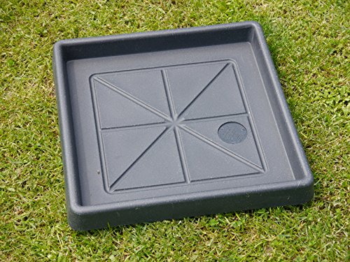Profi-Untersetzer L46 x B46 x H5cm für Pflanzkübel L40 x B40cm, Kunststoff anthrazit