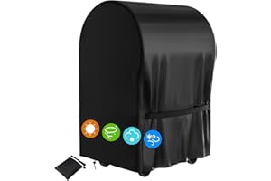 NIFOGO Copertura Barbecue Impermeabile Telo Protettivo per BBQ Grill, Copri Barbecue con Rivestimento Argento, Copertura Protettiva per Griglia, Anti-UV Prova, Robusto (77x67x110 cm)
