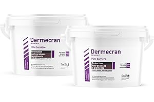 SORIFA - Lot de 2 – Dermécran – Pate de protection ANTI-GRAISSES – CAMBOUIS – POUDRES – PIGMENTS – Mains et bras – Haute tolérance – Pot 2 kg.