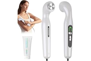 CXYP Tragbares Ultraschall-Massagegerät für Wohlbefinden & Entspannung - Ultraschall-Gerät für Zuhause mit CPU-Steuerung für beanspruchte Gelenke und Muskeln (inkl. Adapter & Kopplungsgel)