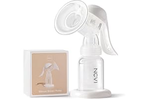 NCVI Handmilchpumpe, Manuelle Stillpumpe, Einfach zu Bedienen, Kompakt und Tragbar, BPA-frei, 20mm Flansch