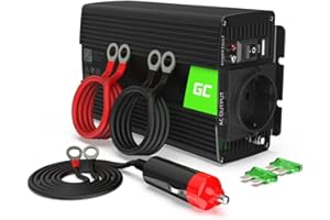 ‎GREEN CELL Green Cell® 300W/600W 12V do 230V Volt Czysty Sinus sinusoida Przetwornica Inwerter napięcia samochodowa Falownik solarny Konwerter prądu przemiennego Czysta fala sinusoidalna Przetwornik DC AC