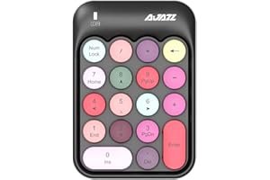 FELiCON x AJAZZ AK18 Tastierino numerico a 18 Tasti, Compatto, Portatile, Silenzioso, per Windows, iMac MacBook e Computer Portatile, Desktop PC Portatile, Tipo di immissione Dati(Nero)