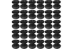 SHSMPXOY 30 Set Chicago Screws Posts for Leather Rivets M5*5mm Chicago Book Binding Screws Rivets Cross Head Chicago Button Screws for DIY Book Scrapbook Bookbinding, Bags,Collars(Matte Black)