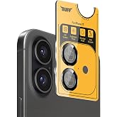 BUFF LABS iPhone 17 ile Uyumlu Metal 9H Kamera Lens Koruyucu (Siyah)