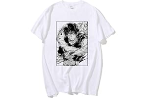 FLOWEREYES Jujutsu Kaisen T-Shirt Anime Jujutsu Kaisen Character Print Short Sleeve T-Shirt Fushiguro Toji T-Shirt for Unisex Adult