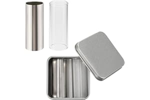 KRYMSON 1 slitta per chitarra in vetro e 1 slitta per chitarra in acciaio inox, dotata di 1 scatola di ferro, accessori per chitarra, adatto per chitarra elettrica, chitarra acustica, basso, ecc.