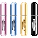 Leikedun 4 adet 5 ml parf&uuml;m spreyi, doldurulabilir, boş seyahat parf&uuml;m&uuml;, mini taşınabilir sprey şişesi, pencereli, el &ccedil;antası