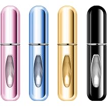 JJKMALL Reise-Parfümzerstäuber – 50 Ml, Schwarzes Glas, Nachfüllbar, Inkl. Trichter & Aufbewahrungstasche