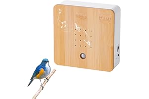 LENGSUAA Bird Chirping Soundbox, Bird Singing Speaker with Motion Sensor, Decorative Box with Nature Sounds, Natrual Birds Sensor for Bathroom, Spa, Guest, Toilet and Relaxation,White