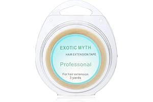 EXOTIC MYTH More than 3 months hold time Double Sided Hair Extension Tape hair tape (10mmx3yards, White)