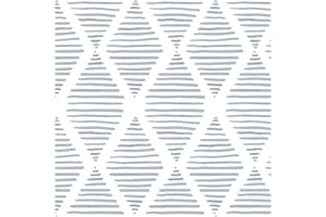 Okydoky Papel Pintado Moderno a Rayas para Despegar y Pegar - Azul y Blanco, 44 cm x 600 cm - Geométrico, Autoadhesivo, Decorativo y Extraíble