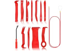 Sukudon 13 szt. Narzędzie do usuwania tapicerki samochodu, narzędzia do usuwania paneli drzwi, mocny zestaw narzędzi do podważania samochodu, konsoli środkowej, audio, deski rozdzielczej, audio, radia instalacyjnego i naprawczego, narzędzia audio, 13 szt