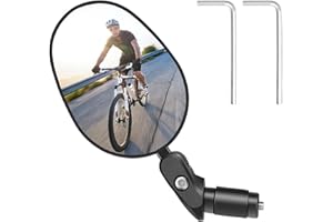 NITYUNN Rétroviseur de vélo, rétroviseurs HD pour vélo - Rotation à 360° - Pour guidon de 17,4 à 22 mm - Rétroviseur de sécurité pour vélo électrique - VTT et vélo de route