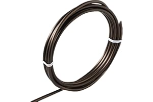 Wazakura Fil Souple en Aluminium Anodisé 7 M pour Bonsaï et Jardinage, Rouleau 5 mm, 150 g, Fabriqué au Japon, Sculpter et Ligaturage Branche - Travail Manuel - Marron