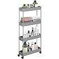 Carrello Portaoggetti SONGMICS 3 Livelli - 60.6cm, Con Ruote E Ganci, Bianco, Per Cucina/Bagno - Foto 11
