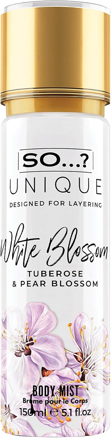 So…? Unique Womens White Blossom Body Mist Fragrance Spray 150ml