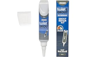 Twist & Grout Reviver Restore and Repair For Bathroom/Shower/Kitchen Tiles Fast - Pre-Mixed Durable & Waterpoof Tile Restoration Kit- Simple To Apply (Light Grey)