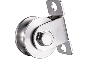 KCNOFNC Poulie de renvoi de câble en acier de 48 mm avec 2 roulements à billes, poulie de renvoi pour cordes | 1 pièce