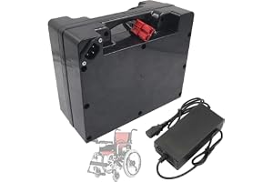 SSCYHT Litiumjonbatteri 24V 20Ah 6Ah 8Ah 10Ah 15Ah 18Ah 25Ah 12Ah Elrullstolsbatteri 24V laddningsbara batterier med laddare