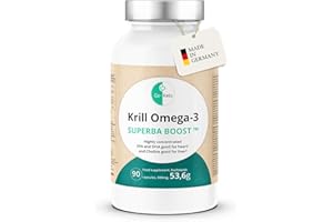 SWISS POINT OF CARE Go-Keto Krill Oil Omega 3 SUPERBA BOOST® | 90 capsule da 596mg Olio di Krill Premium | concentrazione extra alta di EPA e DHA, con colina | Prodotto in Germania | certificato MSC