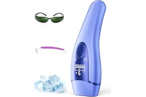 BEAURIS Blue Geräte Haarentfernung mit Kühlsystem, 600-1200NM Effizient Haarentfernung und 9 Energiestufen für Damen/Herren, Gesich, Bikini, Körper, Beine, Achseln