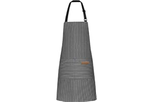 SiHuiTu Adjustable Apron Unisex Apron with Pocket Cooking Kitchen Chef Aprons for Women Men Home Kitchen Butchers BBQ Restaurant