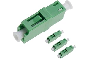 Lumi Zenva Adaptateur/Coupleur Fibre Optique LC/APC Monomode Simplex (Lot de 1) - Connecteur LC/APC pour Fibre Optique Monomode et Réseau Fibre