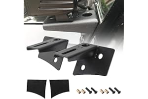 SKUNTUGUANG 2007-2017 Staffa di montaggio per faro da lavoro ausiliario per parabrezza incernierato ad angolo inferiore con montante A per Wrangler JK/JKU fuoristrada (Coppia, Nero)