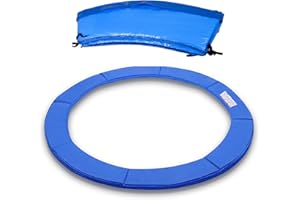 Einfeben Copertura per il bordo del trampolino elastico diametro 244/305 cm blu/colorato per trampolino da giardino protezione per il bordo del trampolino elastico 100% resistente ai raggi UV