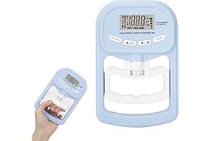 CARSEATTY Appareil de mesure de force de préhension, 180 kg, dynamomètre à main, testeur de force de préhension électronique, écran LED, dynamomètre avec câble de charge USB