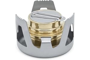 Famgee Outdoor Mini Portable Alcohol Stove Burner for Backpacking Hiking Camping Survival (Grey)